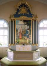 Bergön kirkko, alttari