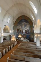 Saaren kirkko, sisäkuva