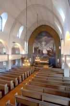 Saaren kirkko, sisäkuva