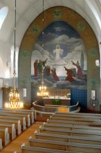 Saaren kirkko, sisäkuva