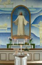 Polvijärven kirkko, kastemalja