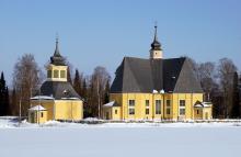 Ruoveden kirkko, ulkokuva, talvi