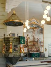 Vihannin kirkko, saarnatuoli, Siikasalo